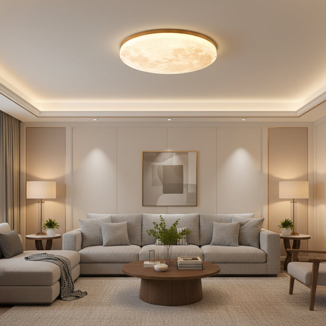 Moon LED Flush Mount Ceiling Light – Dimmable