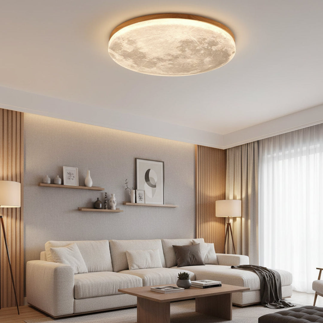 Moon LED Flush Mount Ceiling Light – Dimmable