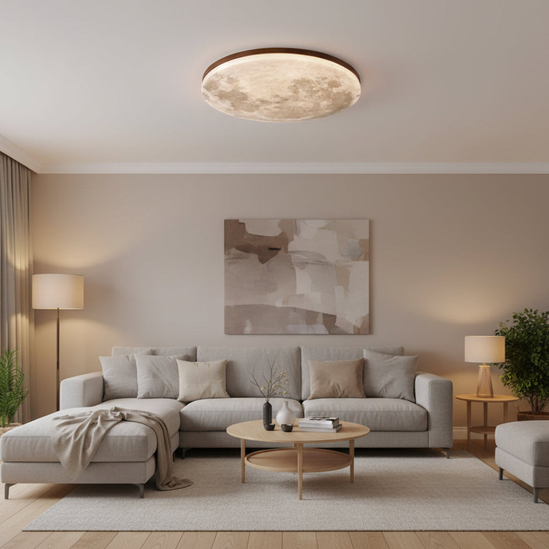 Moon LED Flush Mount Ceiling Light – Dimmable