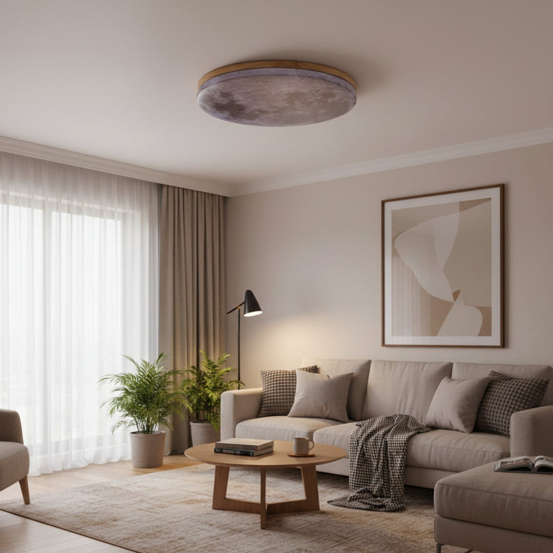 Moon LED Flush Mount Ceiling Light – Dimmable
