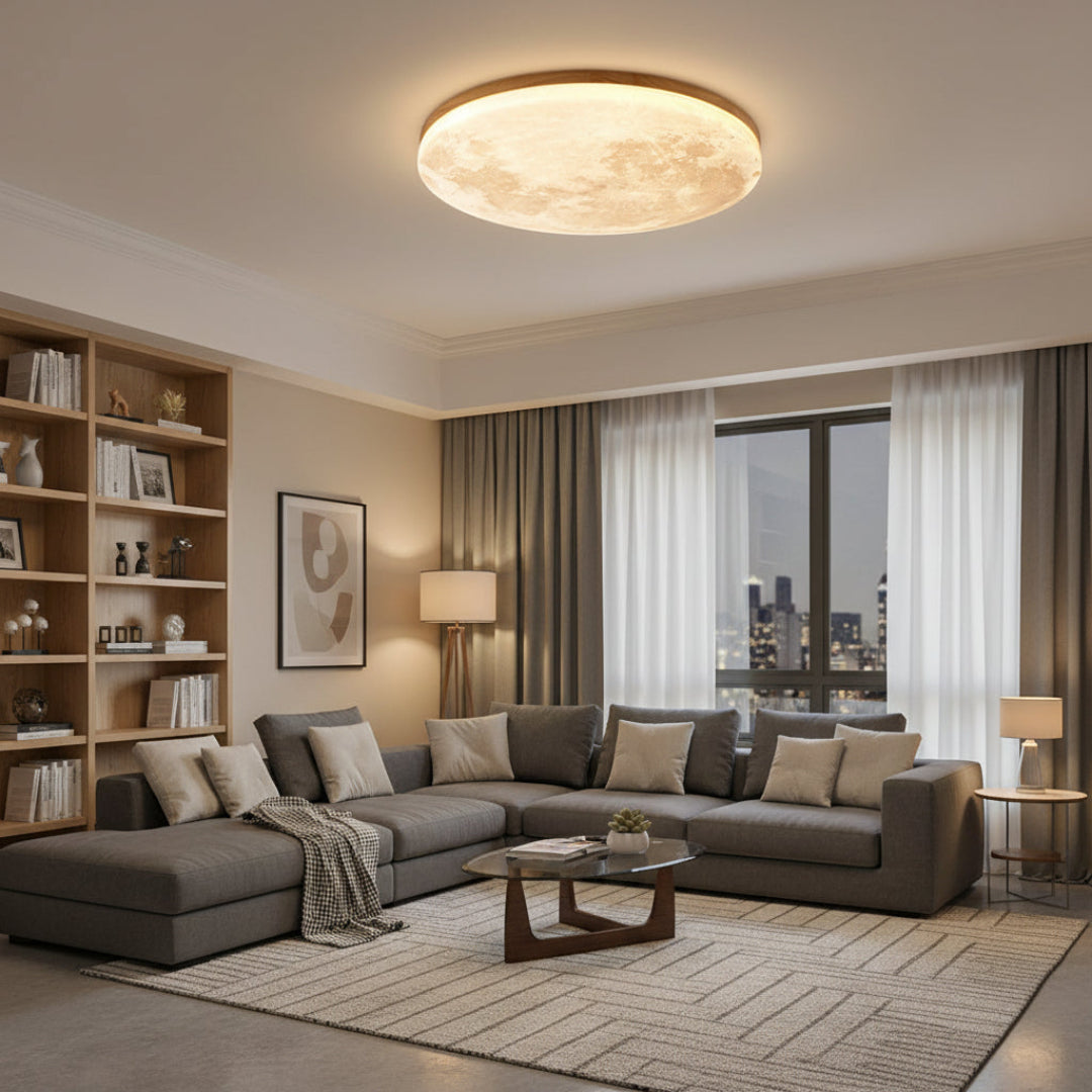 Moon LED Flush Mount Ceiling Light – Dimmable