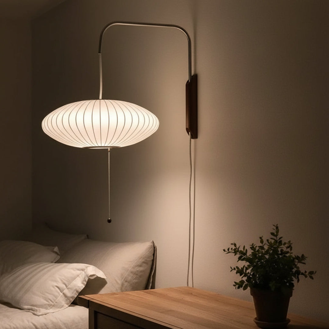 Italian Design Wall Lamp – Modern Silk Sconce