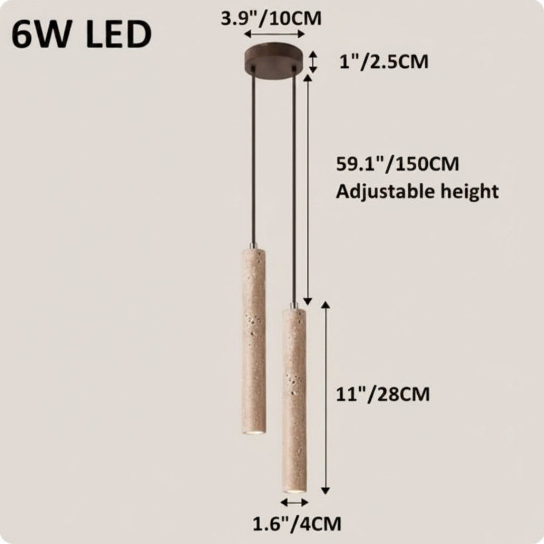 Stone LED Pendant Light – Slim Linear Design
