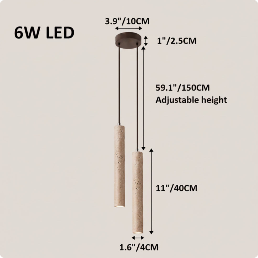 Stone LED Pendant Light – Slim Linear Design