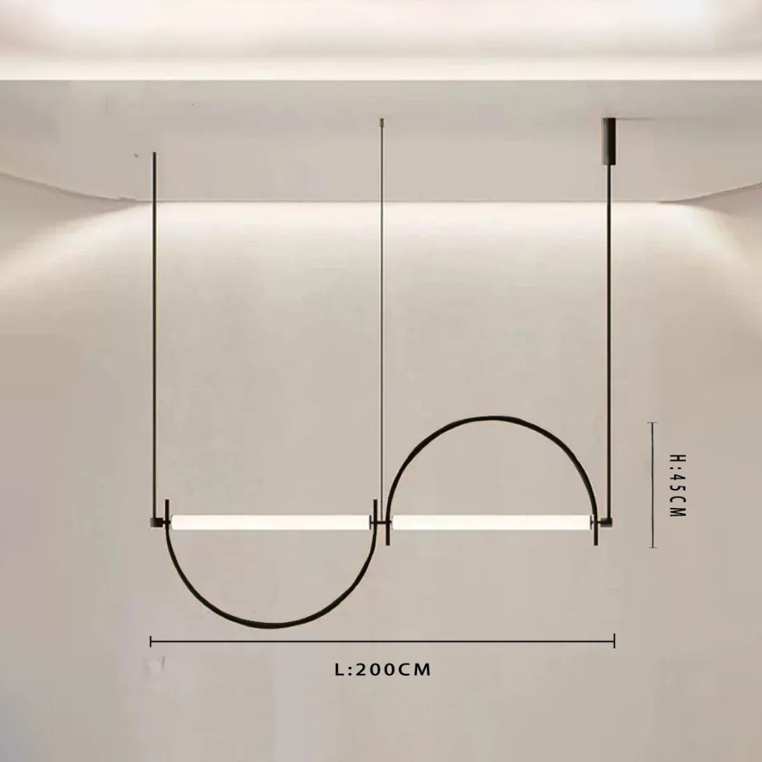 Linear LED Chandelier – Minimalist Pendant Light