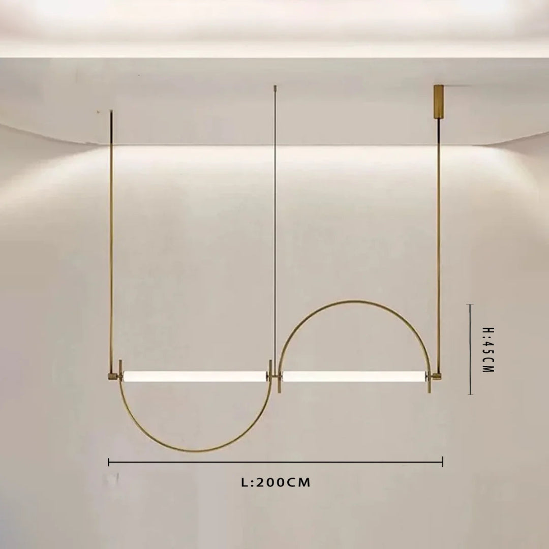 Linear LED Chandelier – Minimalist Pendant Light