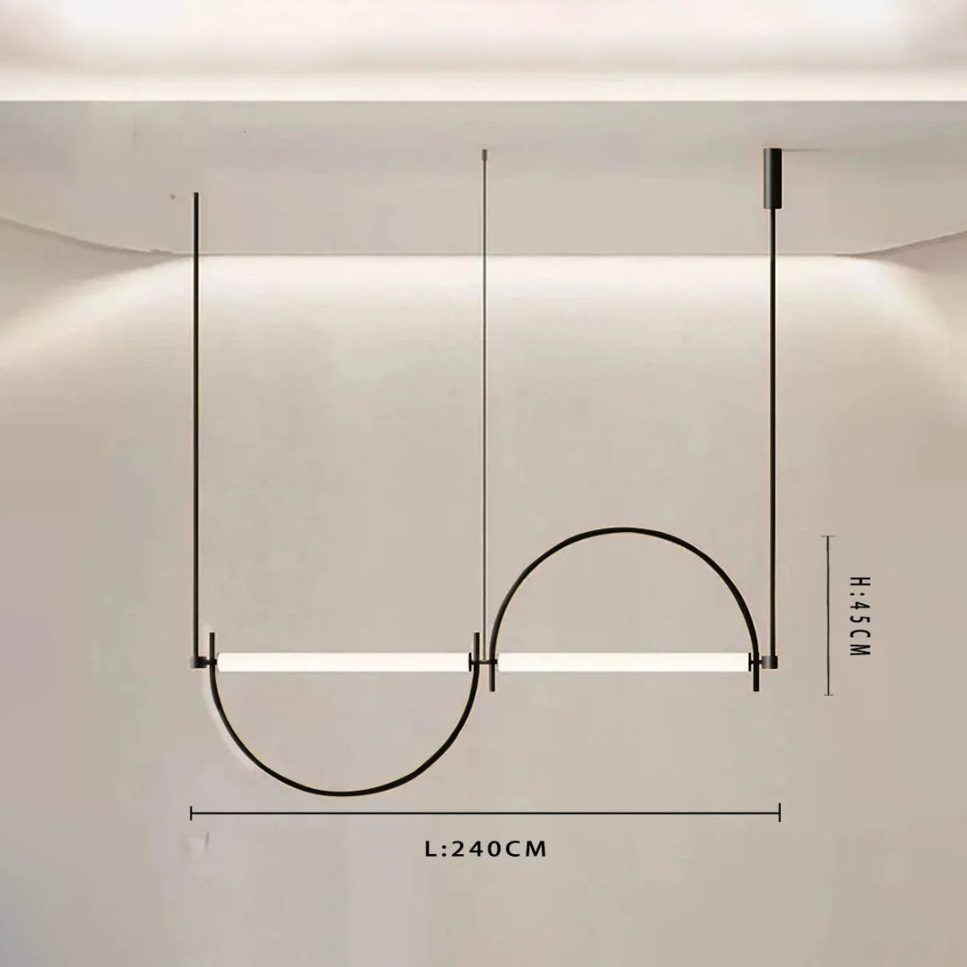 Linear LED Chandelier – Minimalist Pendant Light