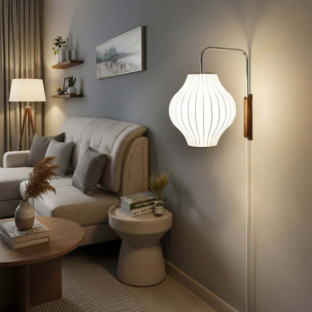 Italian Design Wall Lamp – Modern Silk Sconce