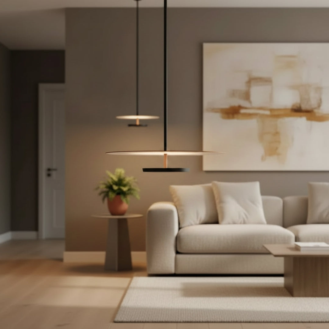 Minimal Disc Pendant Light – Modern LED Hanging Lamp
