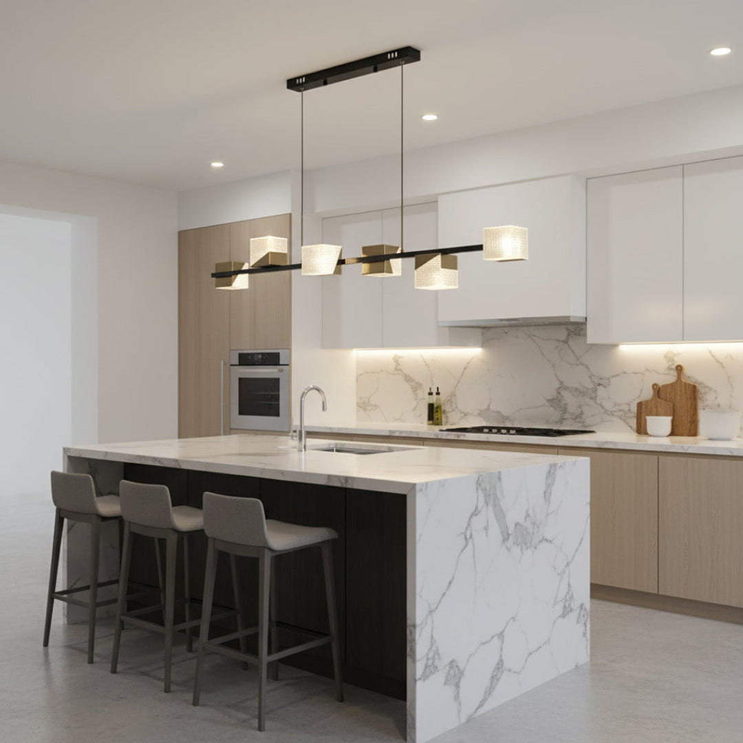 Cube LED Chandelier – Modern Acrylic Design