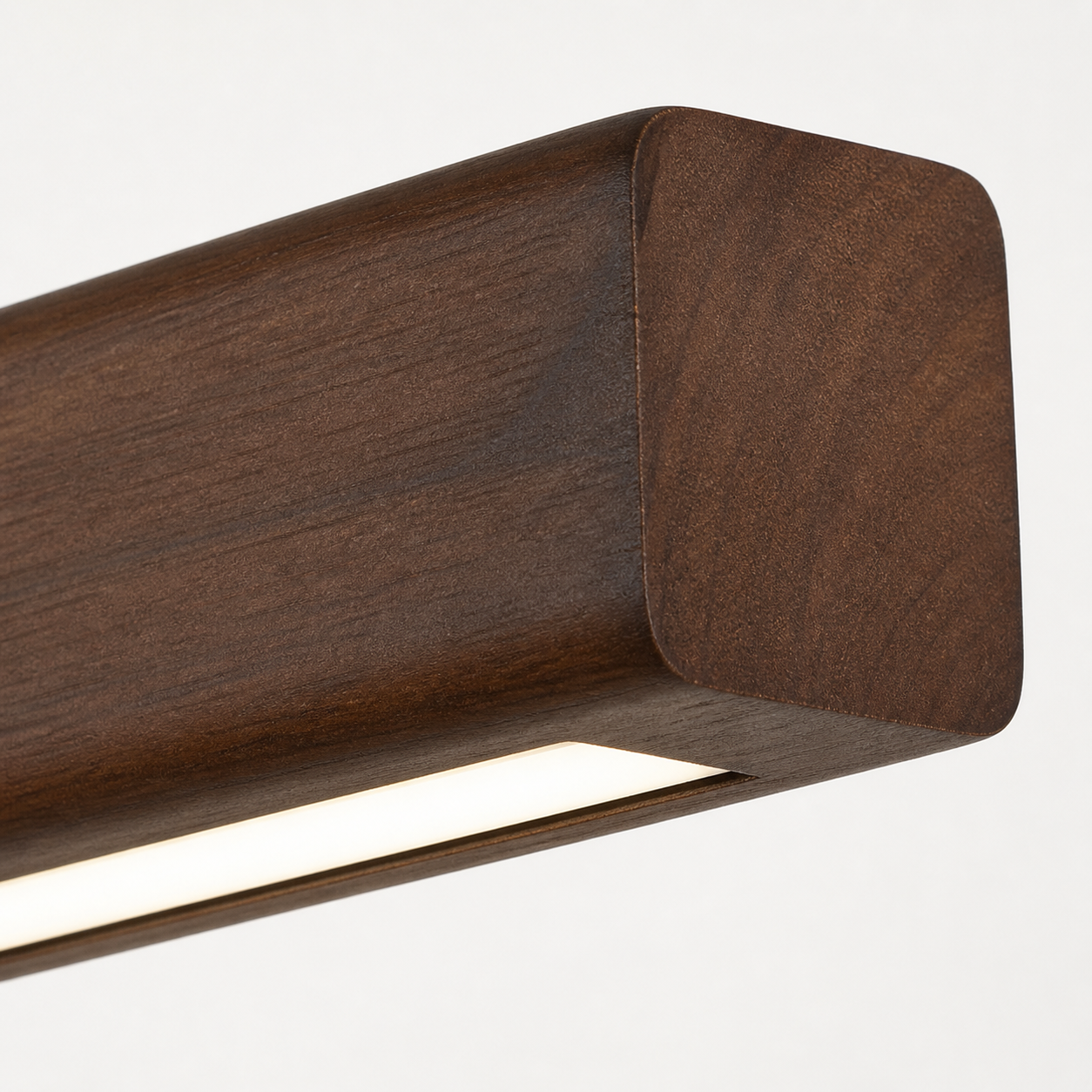 Wooden Linear Pendant Light – Dimmable LED