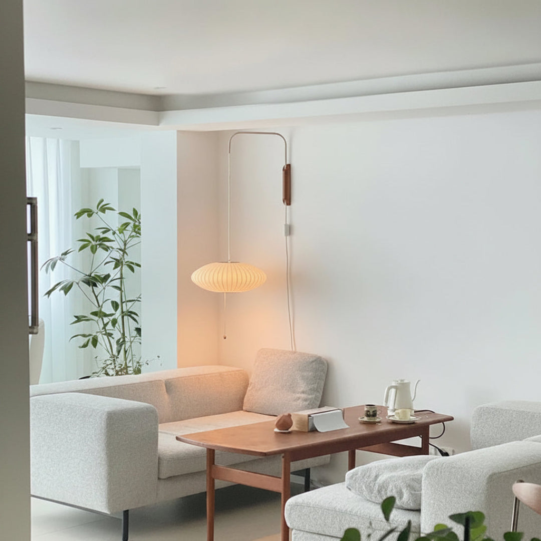 Italian Design Wall Lamp – Modern Silk Sconce