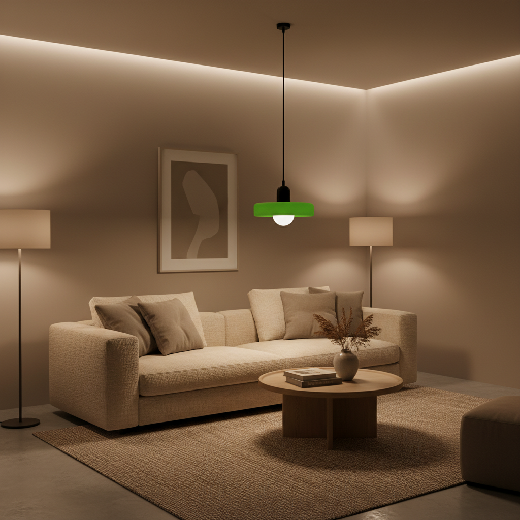 Modern Glass Ring Ceiling Pendant Light – Bauhaus Style LED Fixture