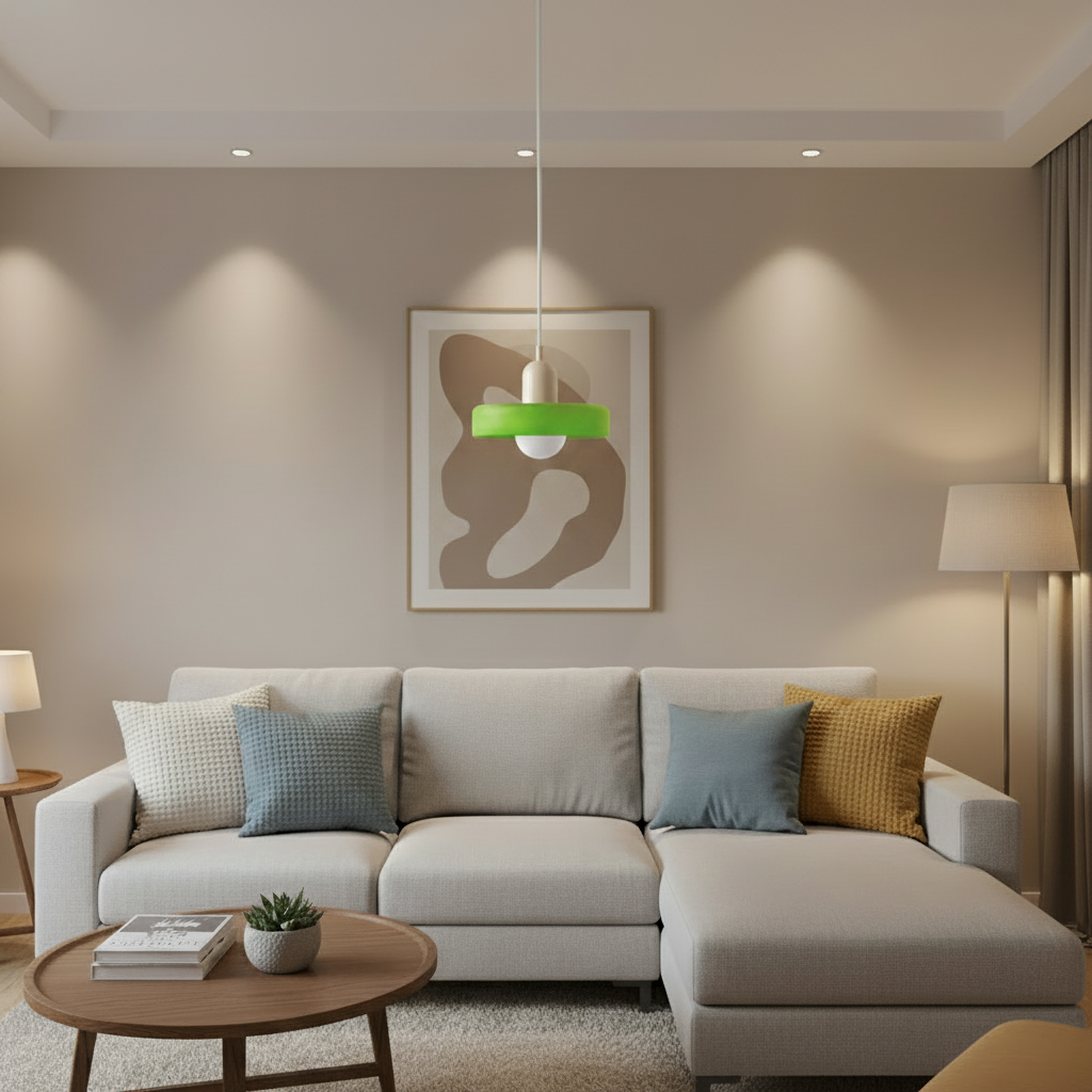 Modern Glass Ring Ceiling Pendant Light – Bauhaus Style LED Fixture