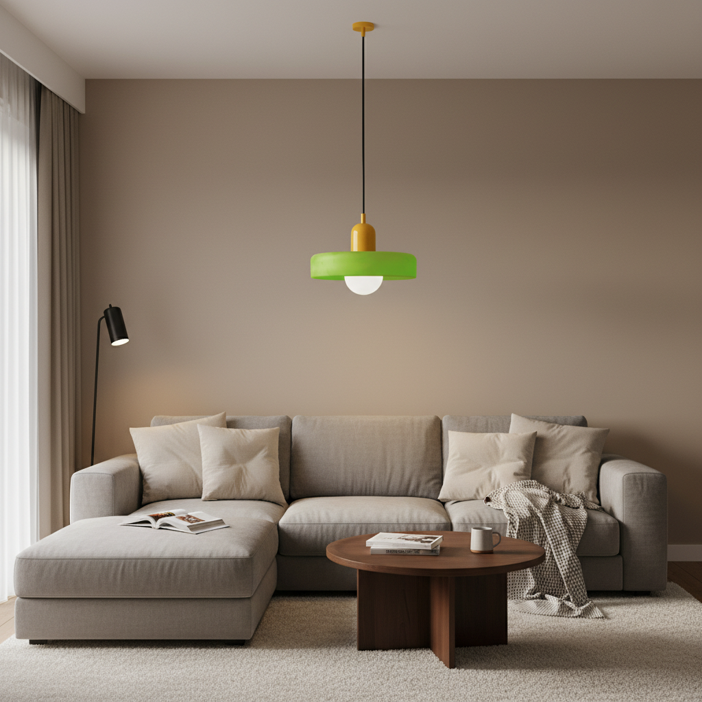 Modern Glass Ring Ceiling Pendant Light – Bauhaus Style LED Fixture