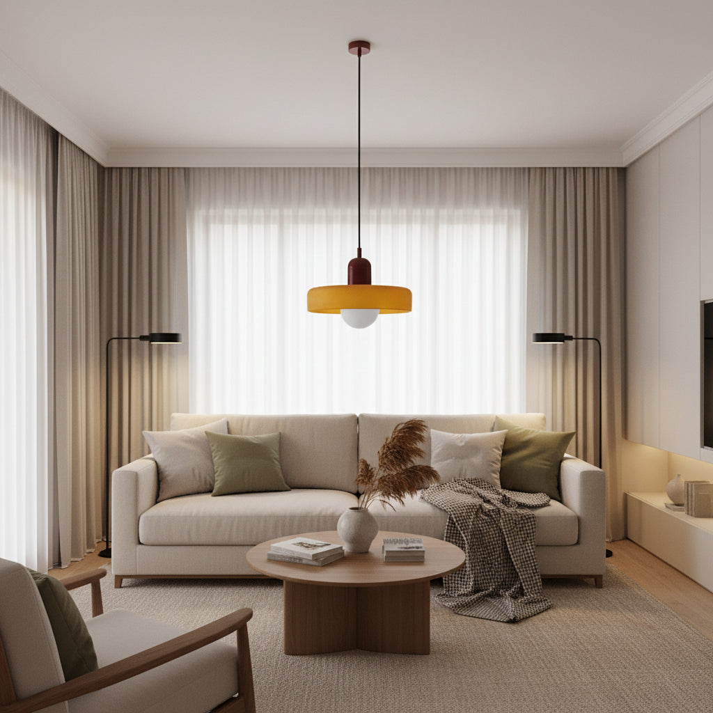 Modern Glass Ring Ceiling Pendant Light – Bauhaus Style LED Fixture