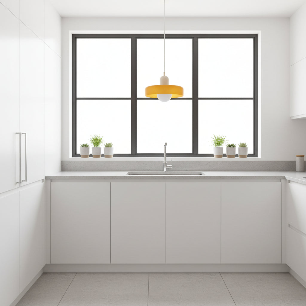 Modern Glass Ring Ceiling Pendant Light – Bauhaus Style LED Fixture