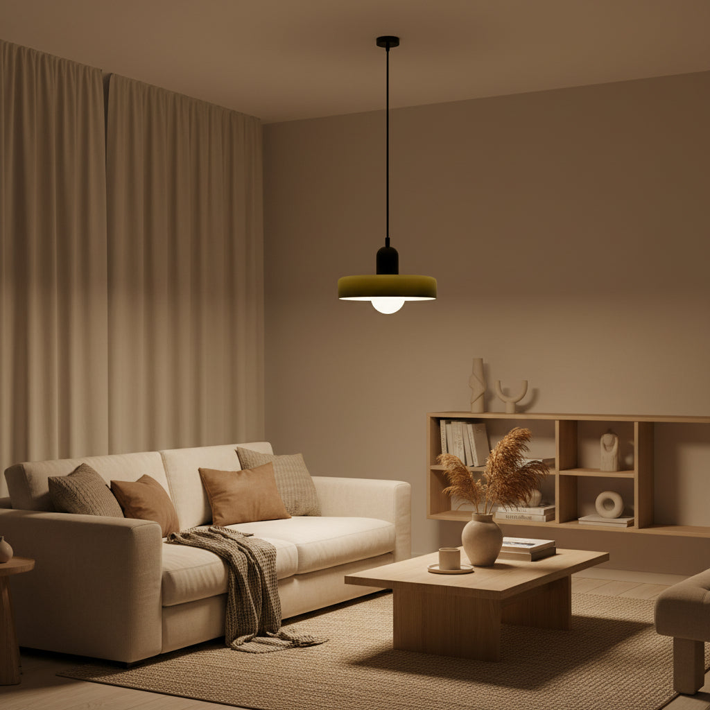 Modern Glass Ring Ceiling Pendant Light – Bauhaus Style LED Fixture