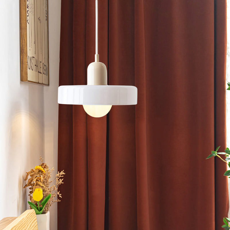 Modern Glass Ring Ceiling Pendant Light – Bauhaus Style LED Fixture