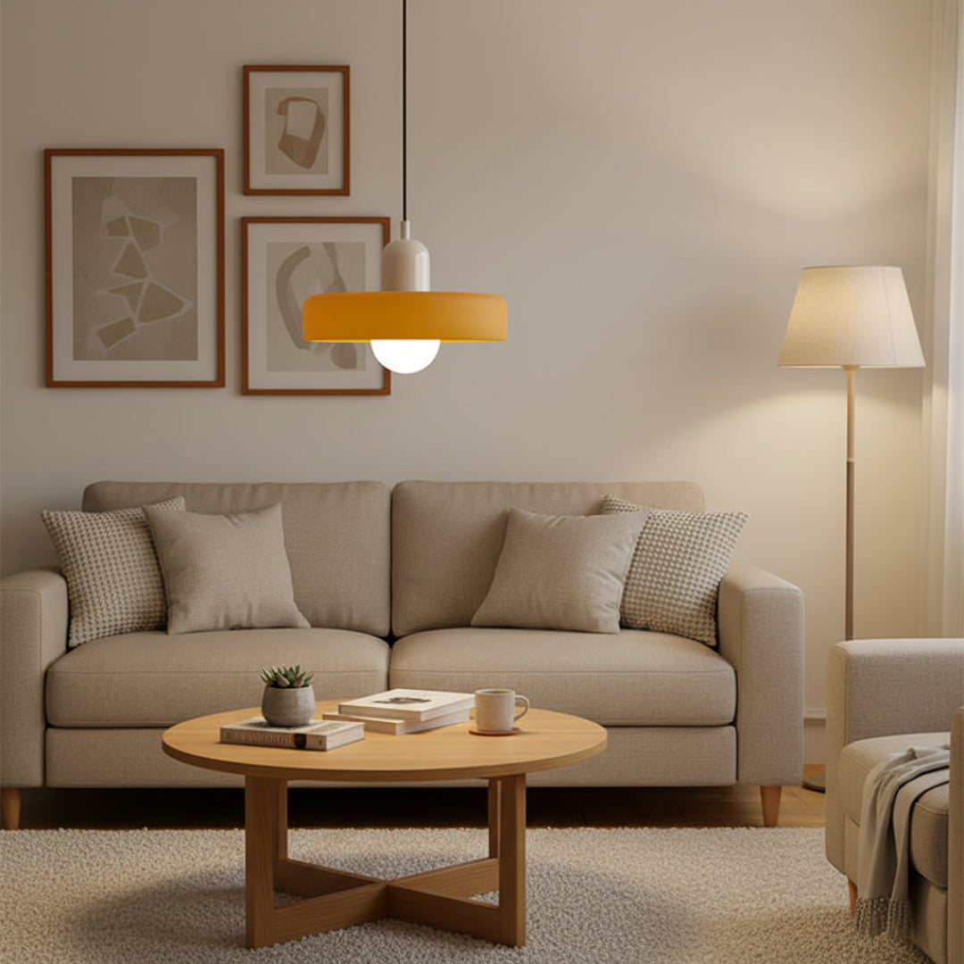 Modern Glass Ring Ceiling Pendant Light – Bauhaus Style LED Fixture