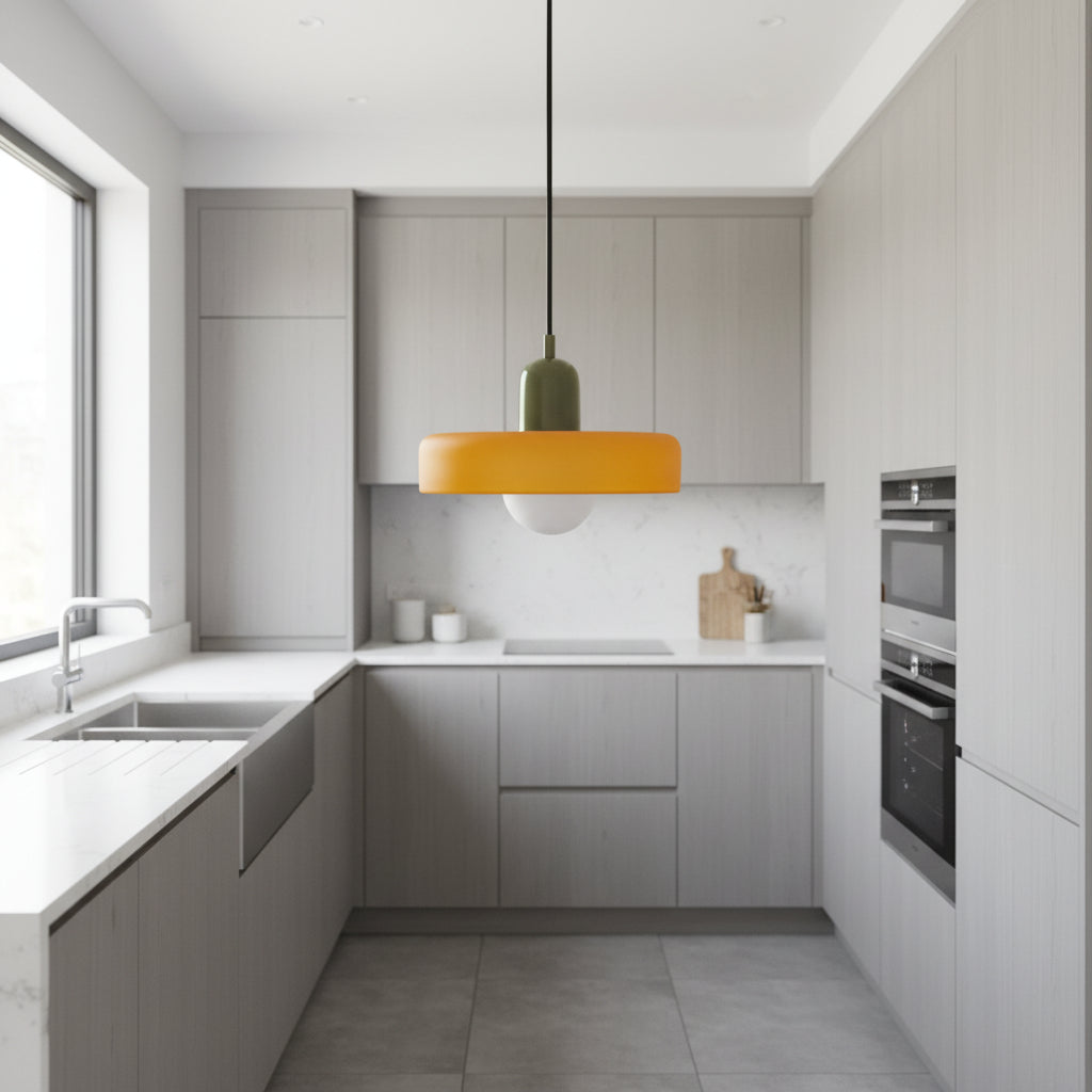 Modern Glass Ring Ceiling Pendant Light – Bauhaus Style LED Fixture