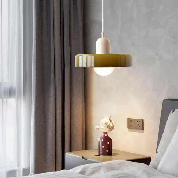 Modern Glass Ring Ceiling Pendant Light – Bauhaus Style LED Fixture