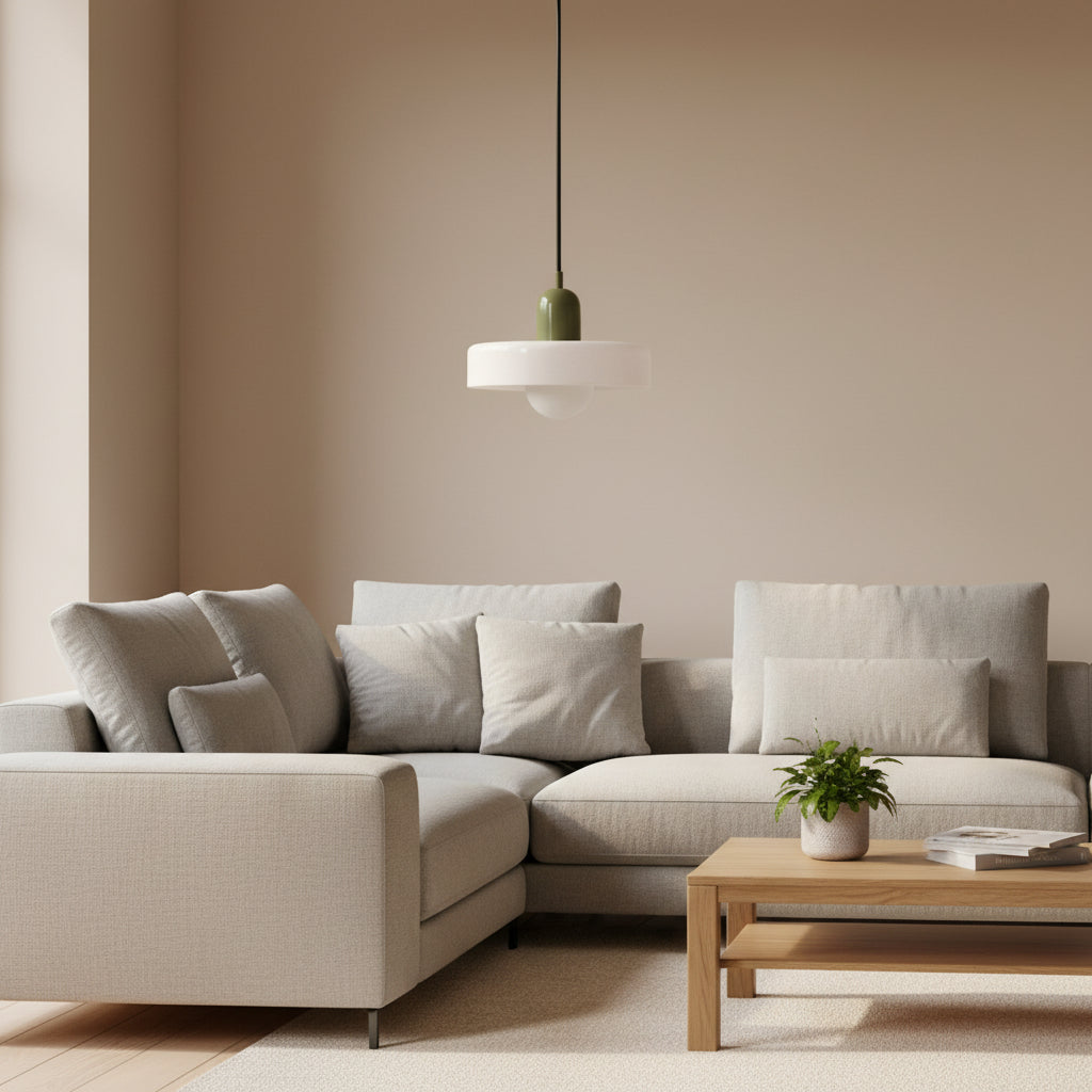 Modern Glass Ring Ceiling Pendant Light – Bauhaus Style LED Fixture