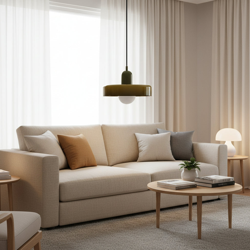 Modern Glass Ring Ceiling Pendant Light – Bauhaus Style LED Fixture