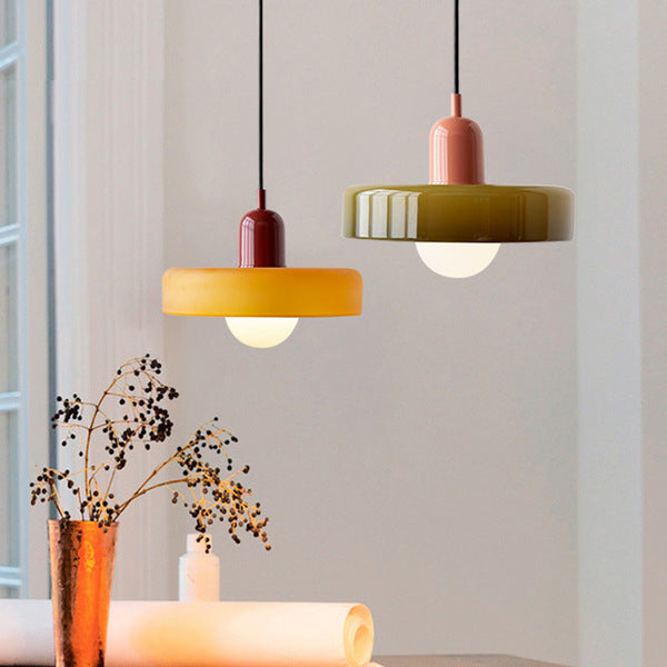Modern Glass Ring Ceiling Pendant Light – Bauhaus Style LED Fixture