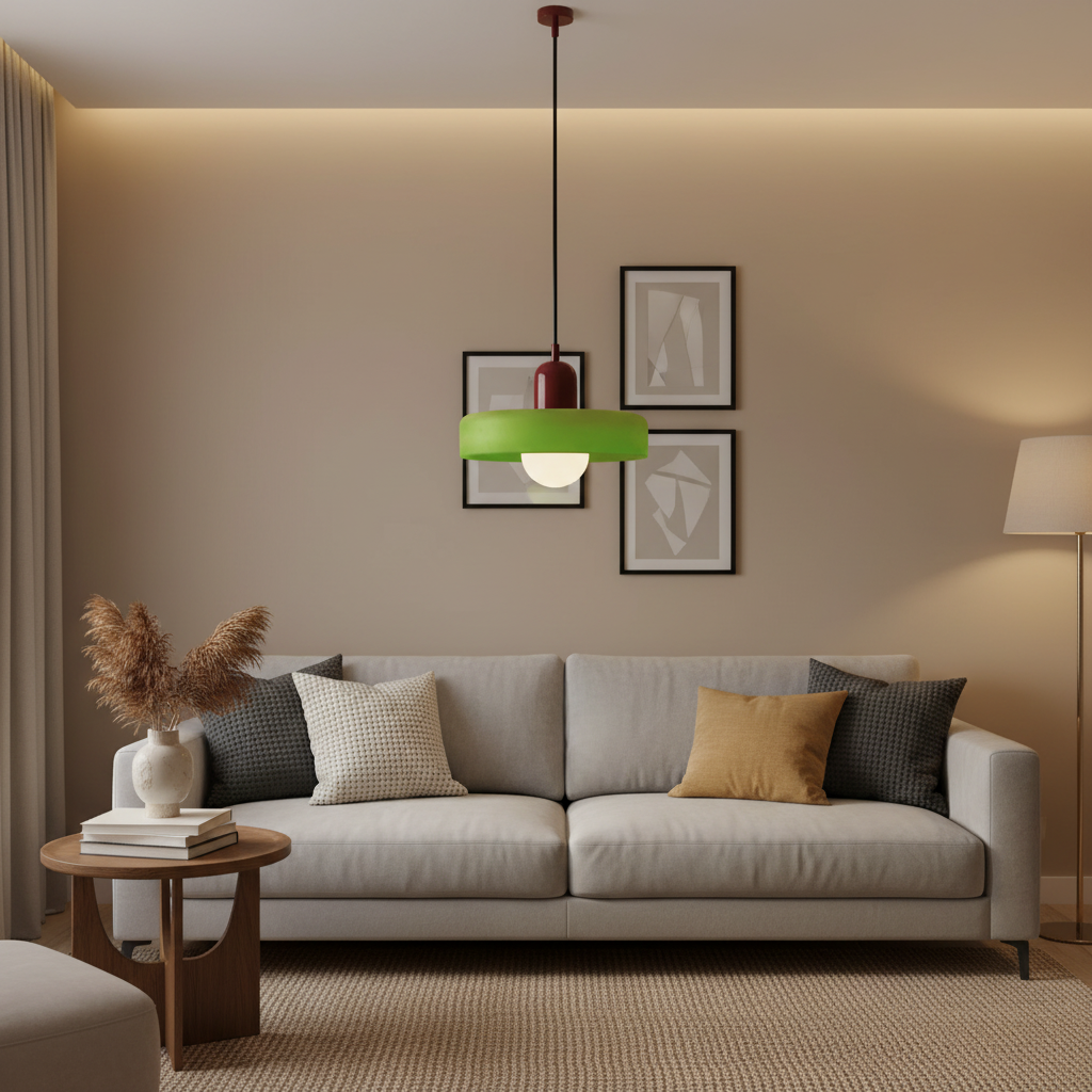 Modern Glass Ring Ceiling Pendant Light – Bauhaus Style LED Fixture