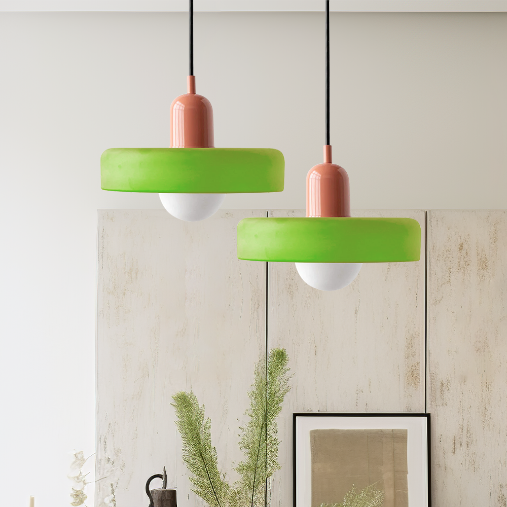 Modern Glass Ring Ceiling Pendant Light – Bauhaus Style LED Fixture