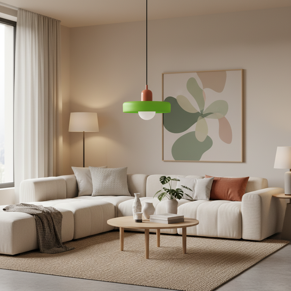 Modern Glass Ring Ceiling Pendant Light – Bauhaus Style LED Fixture