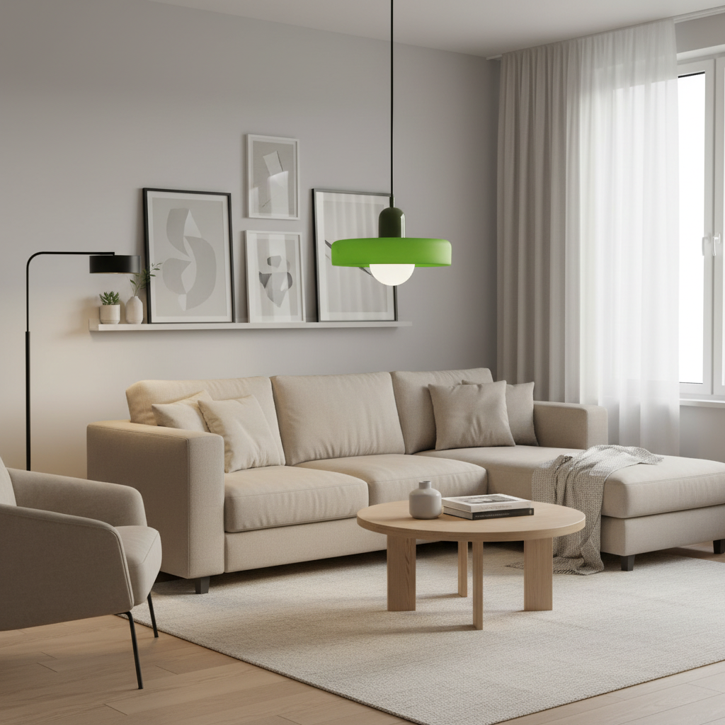 Modern Glass Ring Ceiling Pendant Light – Bauhaus Style LED Fixture