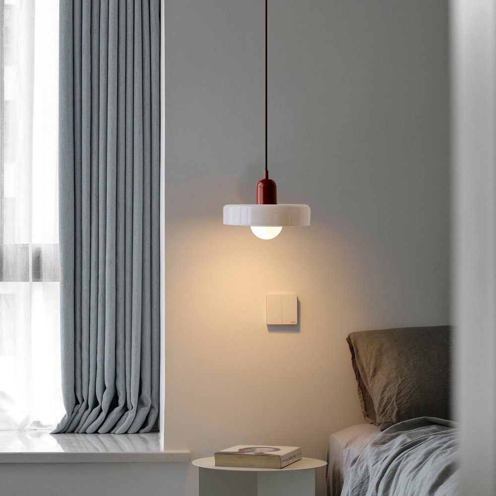 Modern Glass Ring Ceiling Pendant Light – Bauhaus Style LED Fixture