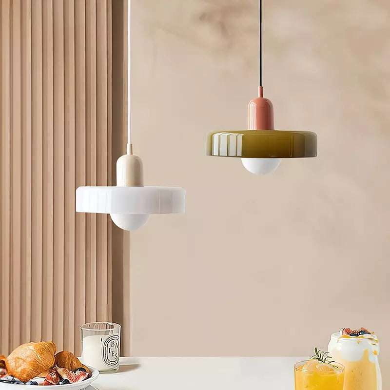 Modern Glass Ring Ceiling Pendant Light – Bauhaus Style LED Fixture