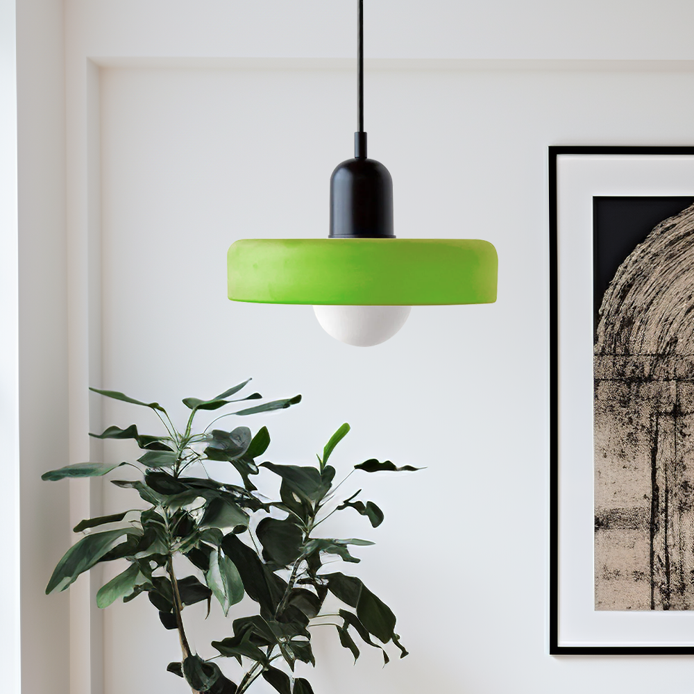 Modern Glass Ring Ceiling Pendant Light – Bauhaus Style LED Fixture