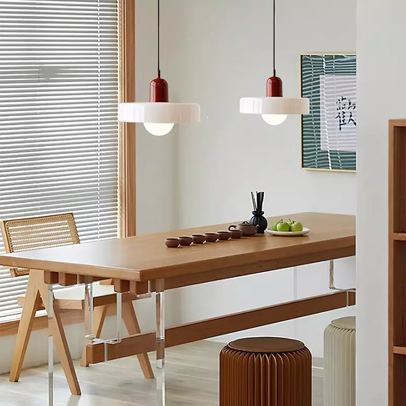 Modern Glass Ring Ceiling Pendant Light – Bauhaus Style LED Fixture