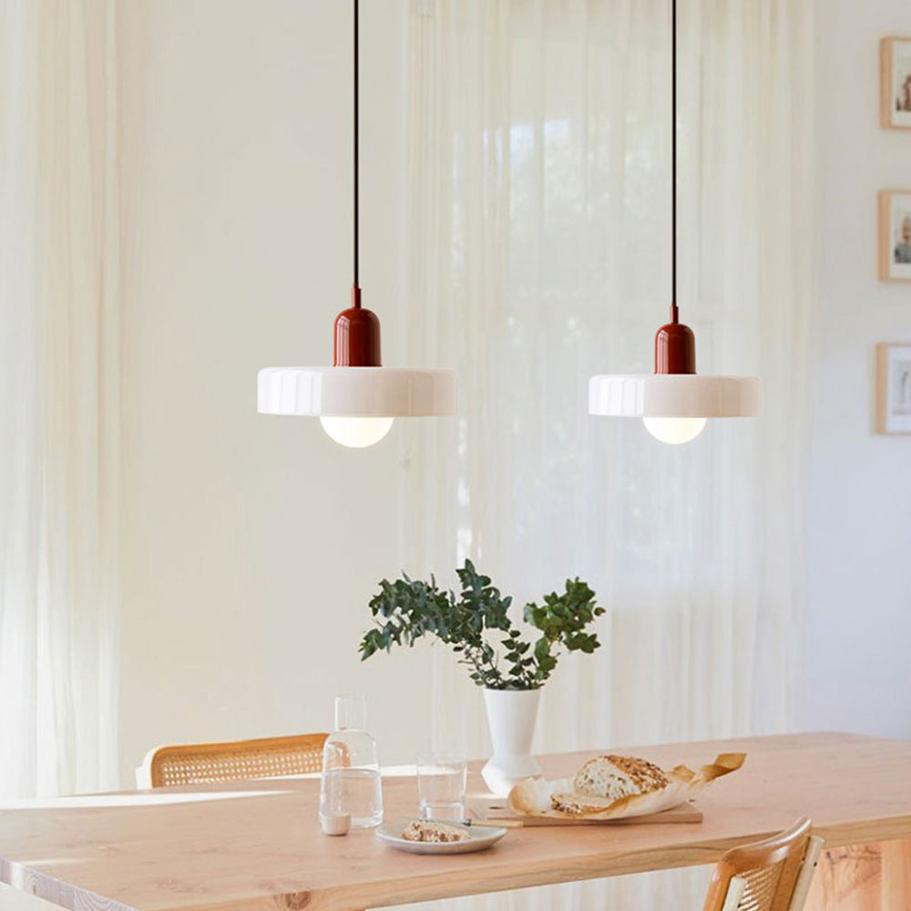 Modern Glass Ring Ceiling Pendant Light – Bauhaus Style LED Fixture