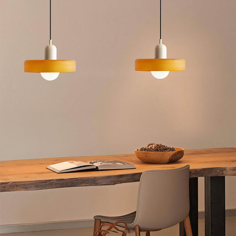 Modern Glass Ring Ceiling Pendant Light – Bauhaus Style LED Fixture