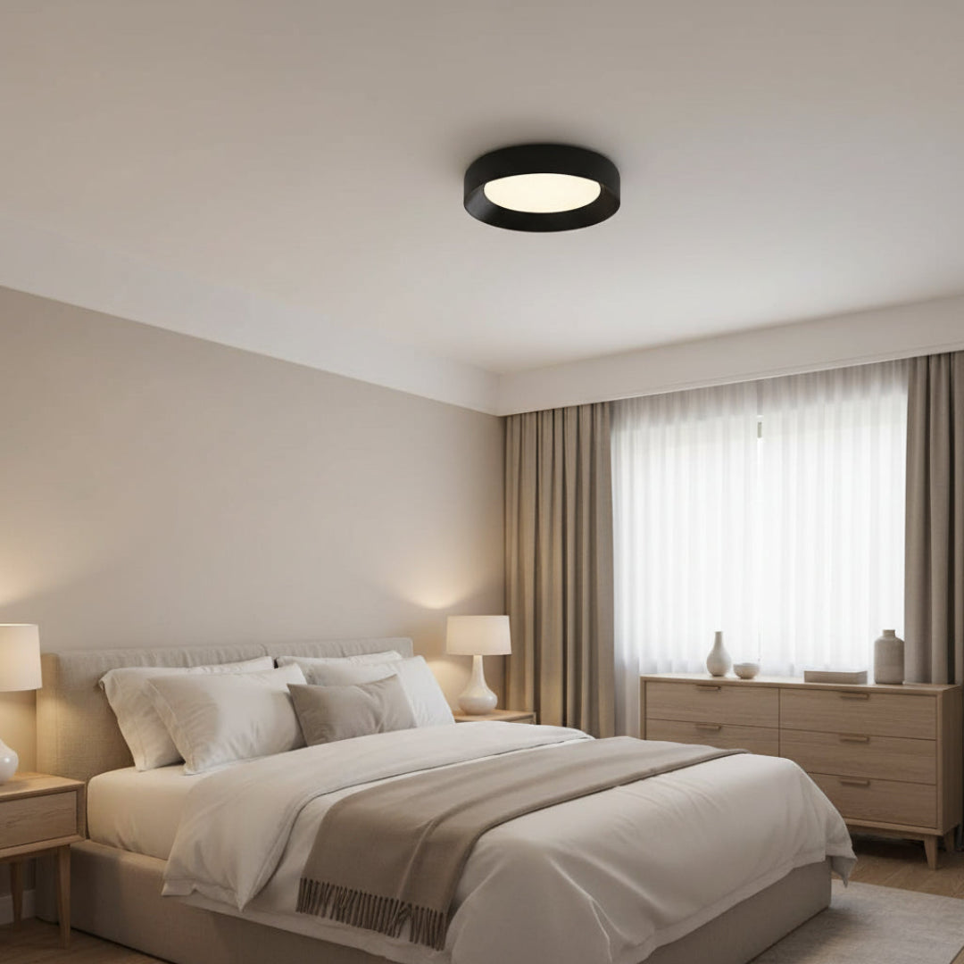 Black Flush Mount Ceiling Light – Modern Design