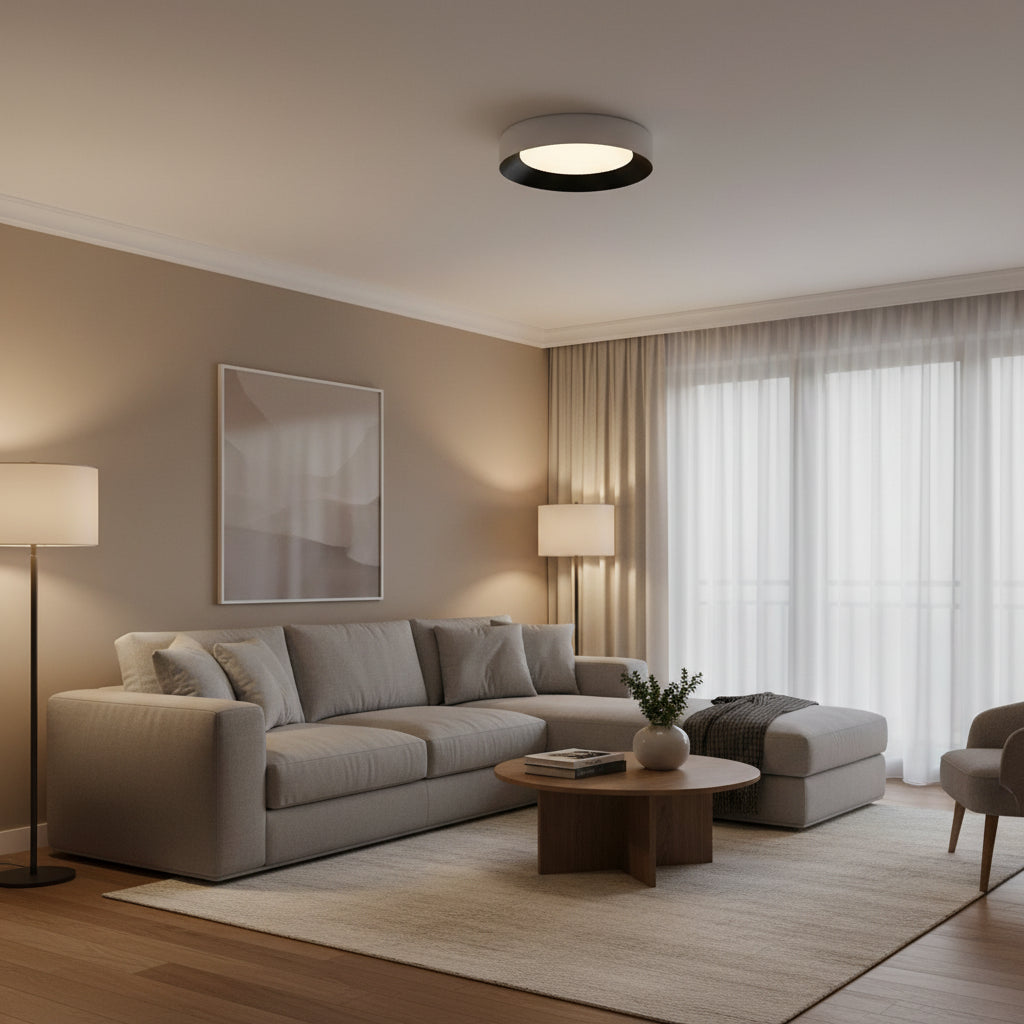 Black Flush Mount Ceiling Light – Modern Design