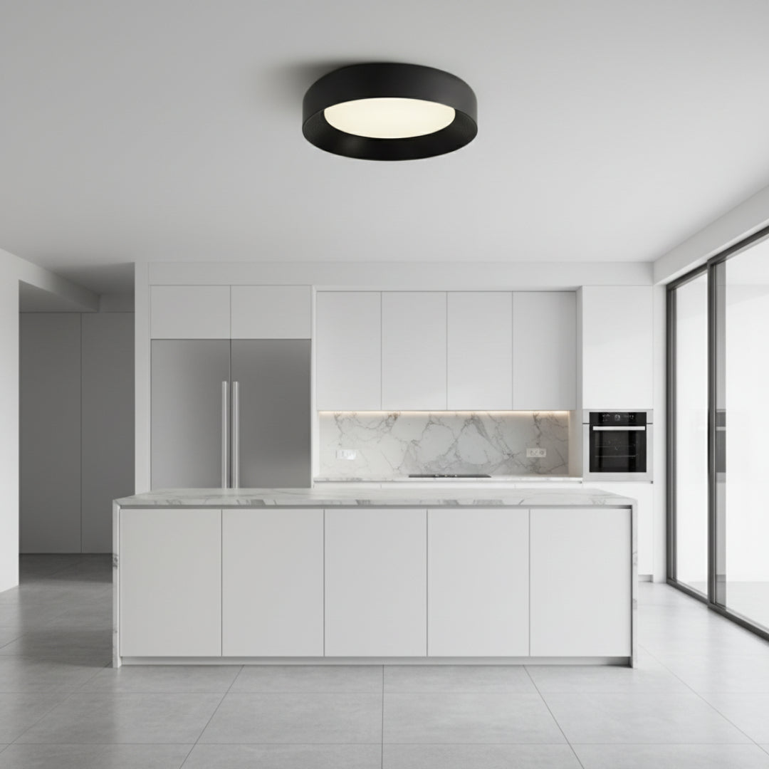 Black Flush Mount Ceiling Light – Modern Design
