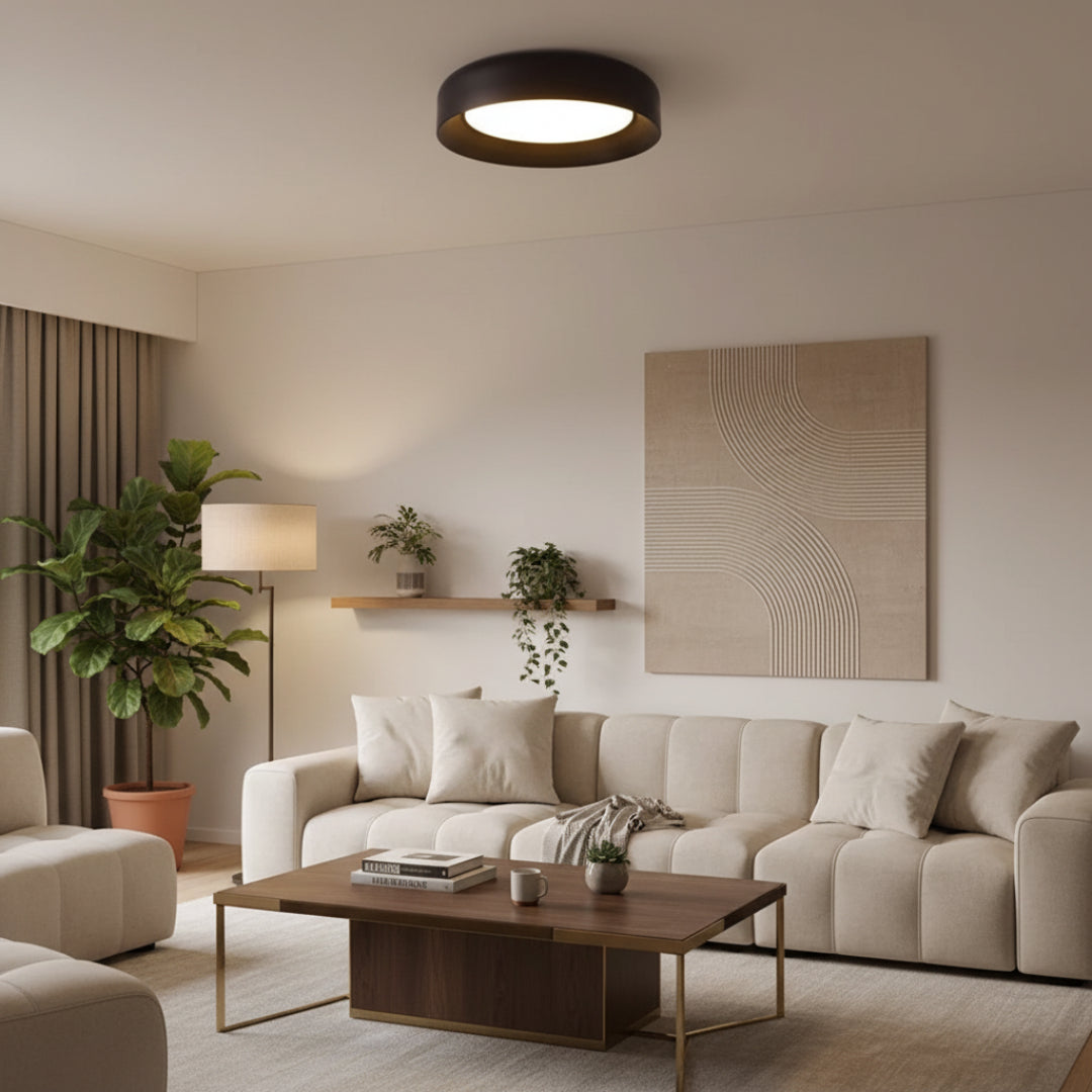 Black Flush Mount Ceiling Light – Modern Design