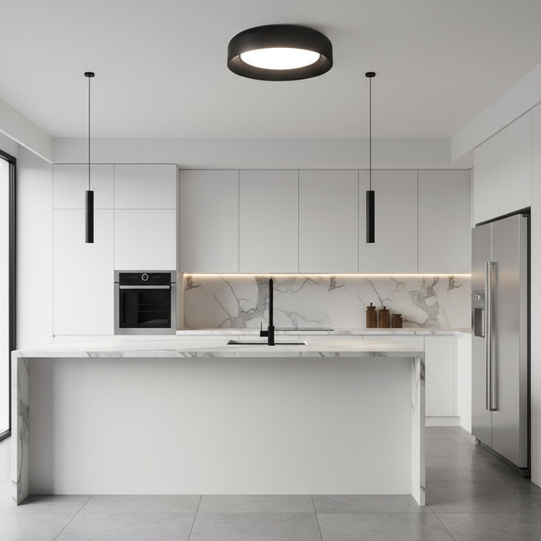 Black Flush Mount Ceiling Light – Modern Design