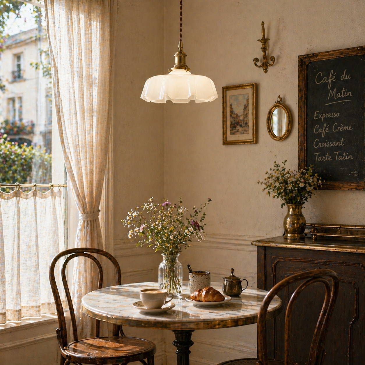 Scalloped Glass Pendant Light – Glass Shade