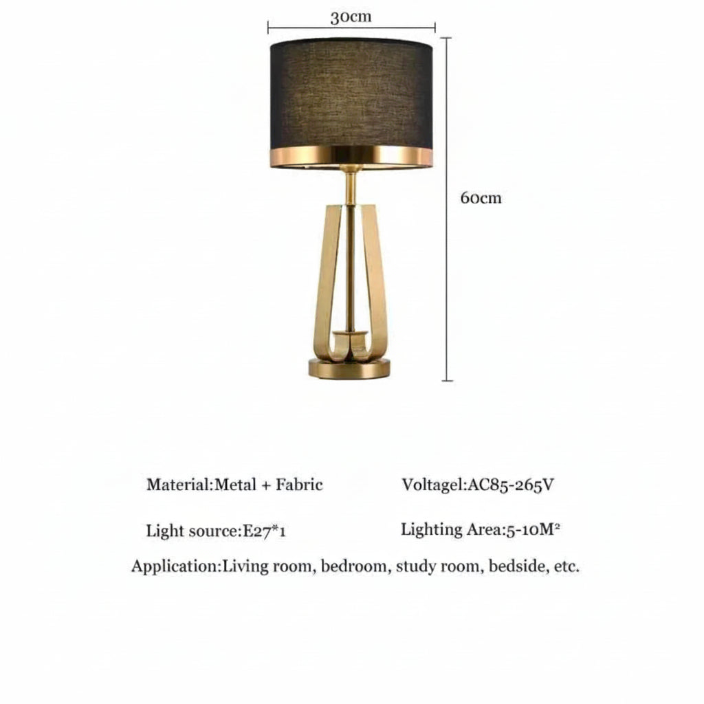 Nordic Black & White Table Lamp – Modern Minimalist Desk & Bedroom Lighting