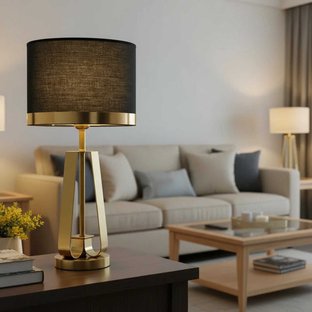 Nordic Black & White Table Lamp – Modern Minimalist Desk & Bedroom Lighting