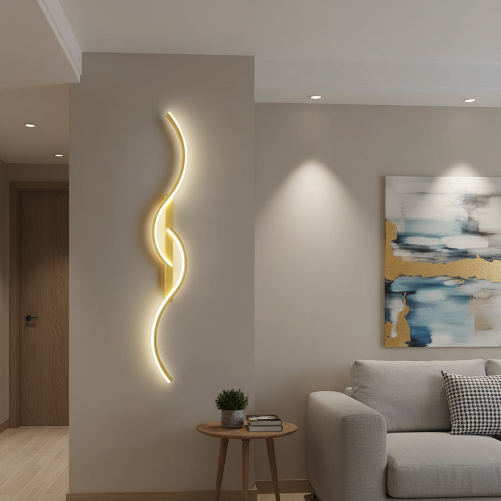 Modern LED Wall Lamp – Slim Strip Light with Remote Dimming for Bedroom & Living Room