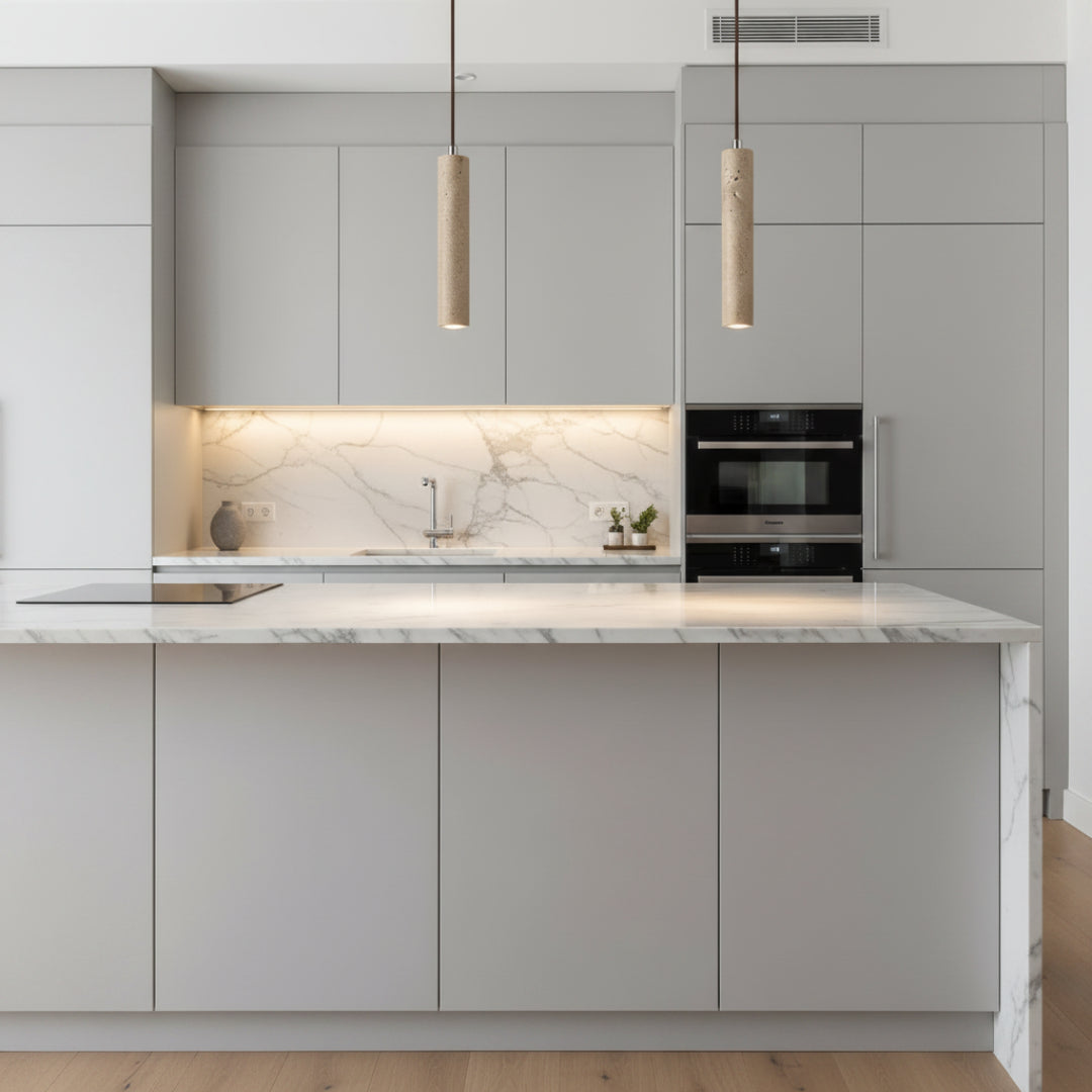 Stone LED Pendant Light – Slim Linear Design