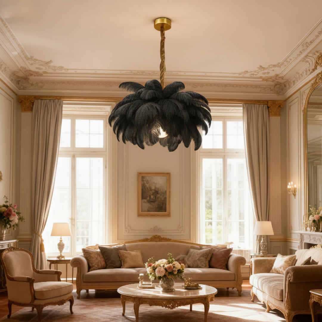 Feather Chandelier Ceiling Light – LED Pendant
